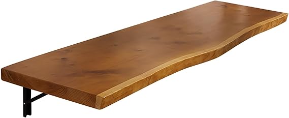 Modern Wall Mounted Folding Table, Solid Wood Desktop Wall Desk, Folding Garage Workbench, for Small Space Kitchen & Dining Table Computer Desk (80x45x3cm)