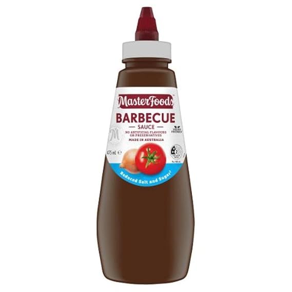 Masterfoods Barbecue Sauce, Reduced Salt & Sugar, 475ml