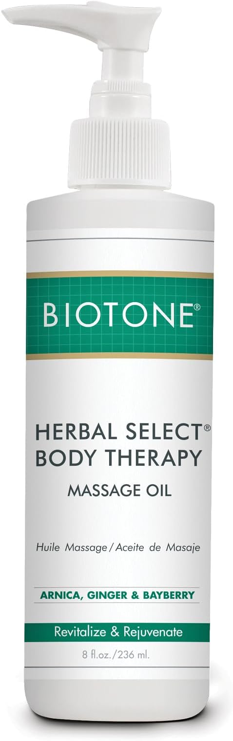 Biotone Herbal Select Massage Products Body Therapy Oil, 8 Ounce