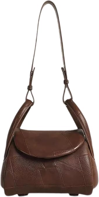 Vintage PU Leather Pillow Bag - Niche Design Handheld Crossbody Shoulder Tote