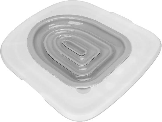 Cat Toilet Training Kit Universal Reusable Environmentally Friendly Cat Toilet Trainer for Pet Cleaning Cat Training Toilet (White Tray, 1 Gray Inner Support)