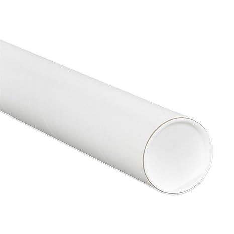 BOX USA Cardboard Tubes with Caps 26x2x2, 50-Pack