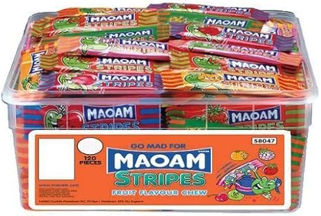 Maoam Stripes - Fruit Flavour Chew 120 Tub