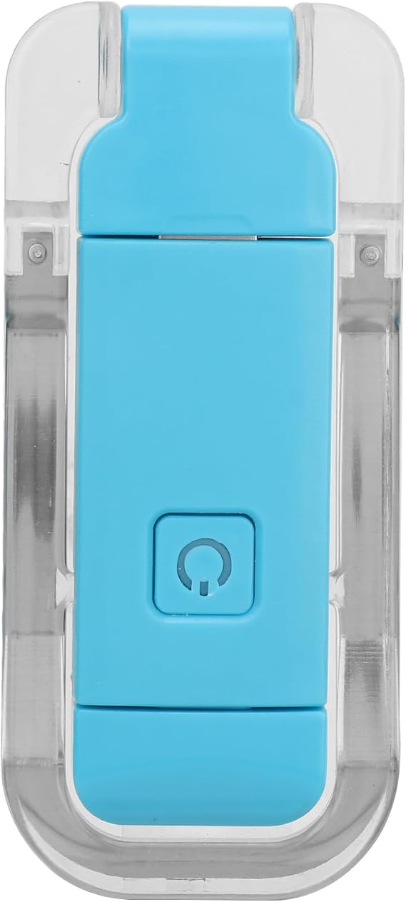 LED Bookmark Light, USB Rechargeable 3 Brightness Warm White Light Portable Clip On Reading Lamp for Night Reading (Blue)