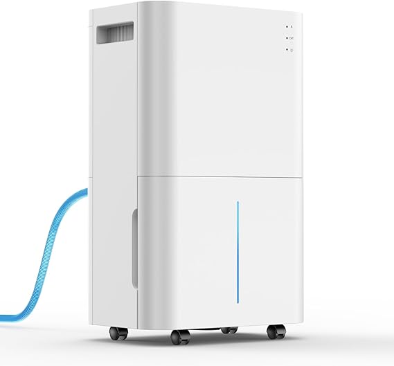 20L Dehumidifiers for Home, Compressor Dehumidifier with Laundry Dry, Digital Humidity Display, 4L Water Tank, Quiet, Energy-efficient, Continuous Drainage and 24 Hour Timer