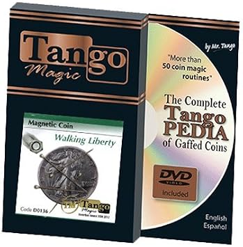 Magnetic Coin Walking Liberty (w/DVD) (D0136) by Tango - Tricks