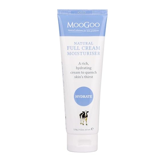 MooGoo Natural Full Cream Moisturizer - Ultra-Hydrating Repair for Dry, Itchy, Sensitive Skin - For Face and Body (4.2 Ounce)