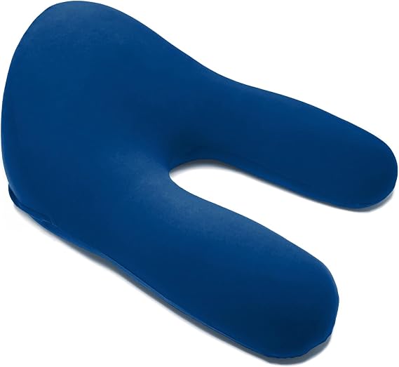 Yogibo Support Pro U Shaped Reading Back Support Lounge Pillow with Arm Rests for Adults, Soft Microbead Filling, Large-Sized with Elevated Chair Back, Blue