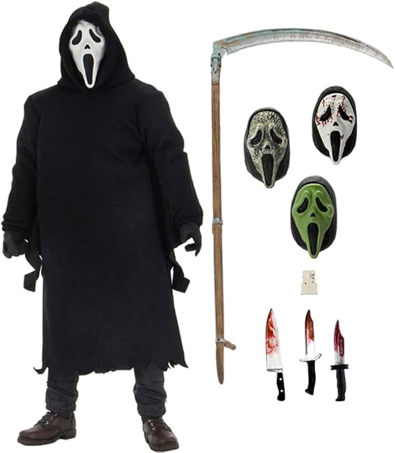 Zhongkaihua Ghostface Figure Ghostface Action Figure 18CM PVC Model Christmas Home Desk Ornament Birthday Collection Halloween Decoration Gift For Adult
