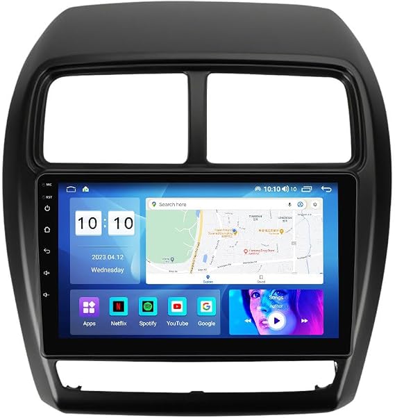 Android car Radio for Mitsubishi ASX 2016-2022,9 inch Car Stereo Touch Screen Upgrade with Wireless CarPlay/Android Auto GPS Navigation WiFi AM FM Radio Head Unit,4G+64G