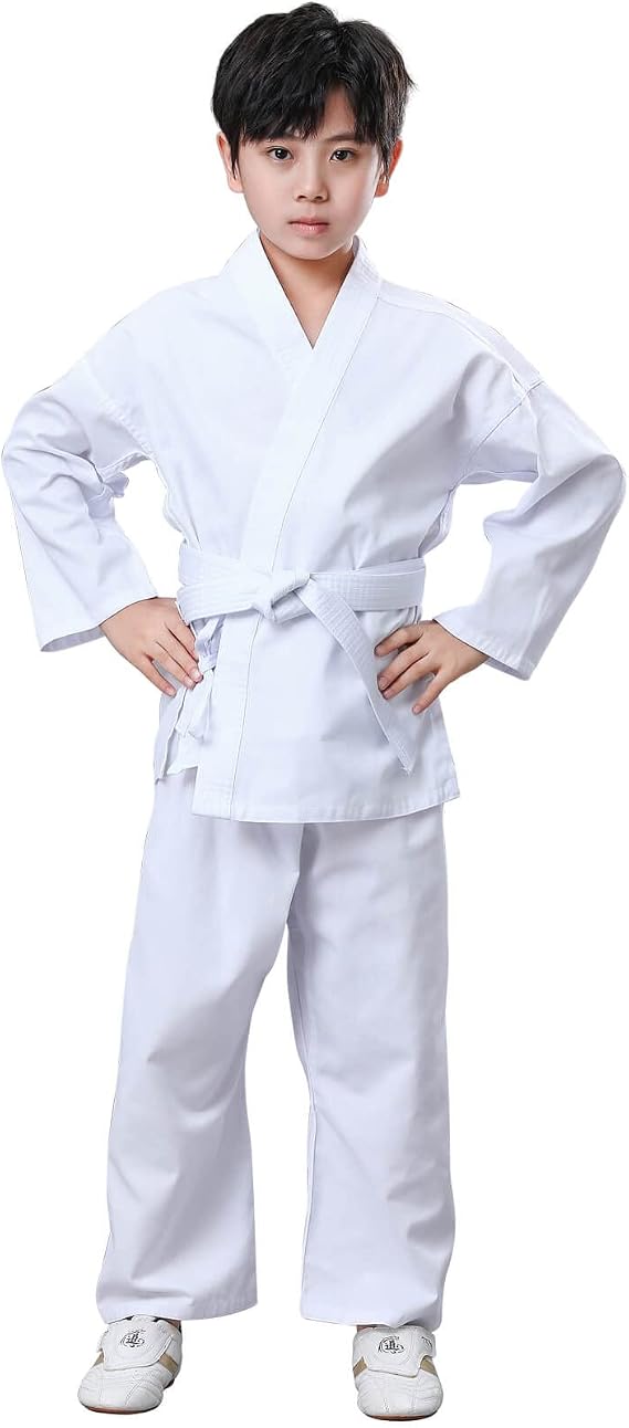 JUST YEARN Karate Gi, Lightweight Karate Uniform for Kids and Adults