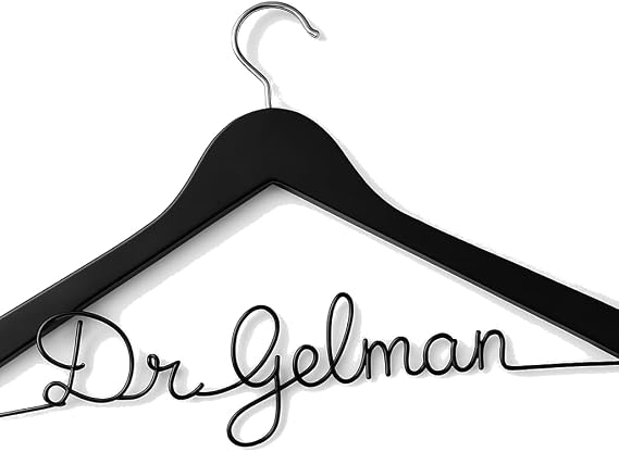 Personalized Doctor Coat Hanger with Name Custom Graduation Gift for MD PhD DNP DPT White Coat Ceremony Keepsake Medical School Grad Hanger for Doctoral Degree