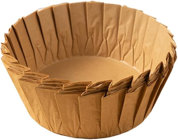 50 Brown 6 Inch Disposable Round Cake Paper Liners for Parties & Gatherings