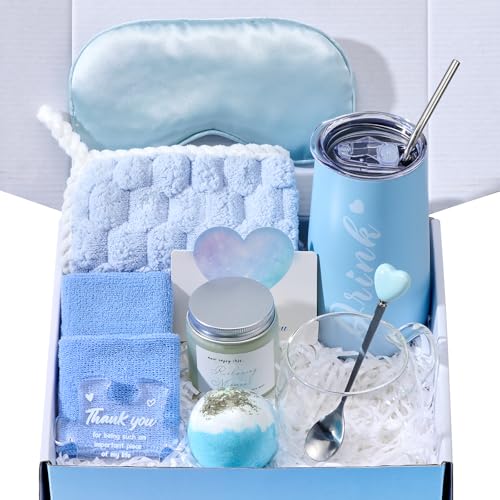 Self Care Package Get Well Soon Gifts for Women, Christmas Birthday Inspirational Gifts Basket, Thank You Gifts for Her, Mom, Wife, Sister, Teacher, Girlfriend, Friend, 16 oz Tumbler Xmas Gift Box