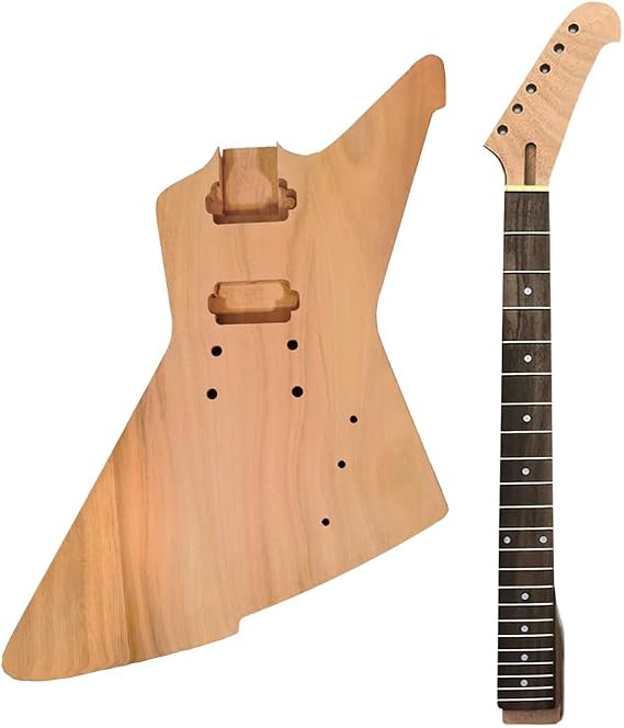 Electric Guitar DIY Kit 22 Fret 24.75inch Mahogany HH Pickups Banana Head
