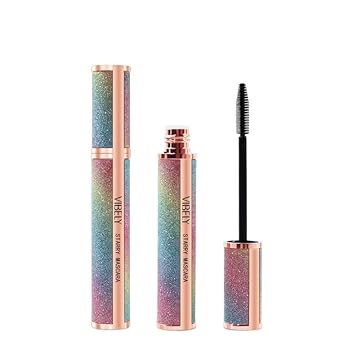 Vibely Vegan 4D Fiber Mascara Long Lasting Waterproof Mascara for Thick, Curled & Lengthened Lashes | Smudge-Proof Natural Eye Makeup | Volumizing & Curling for All Day Wear
