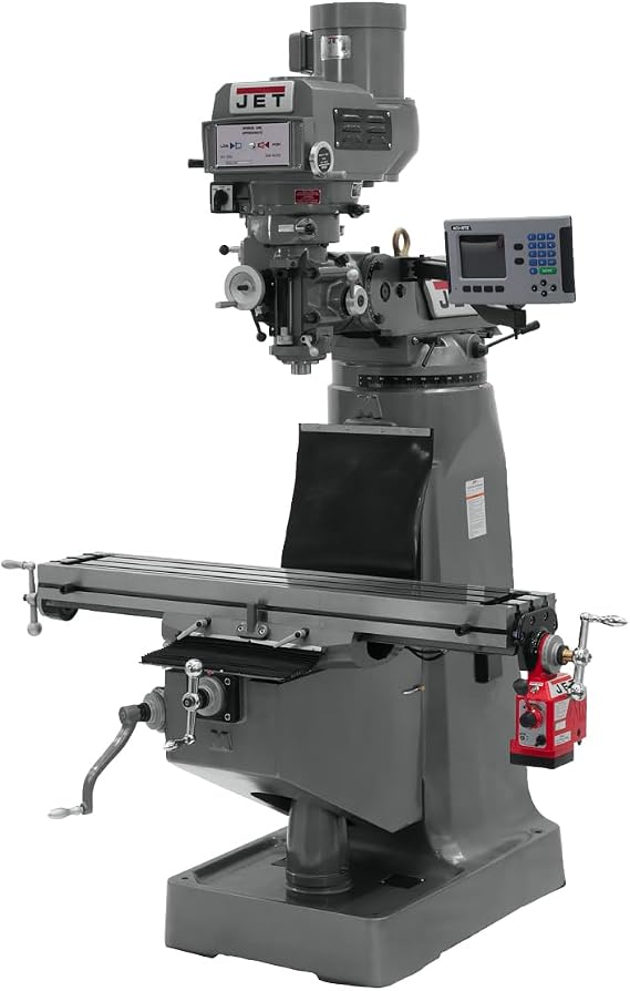 JET Variable-Speed Vertical Mill, ACU-RITE 203 DRO, X-Axis Powerfeed, 2 HP, 115/230V 1Ph (Model JTM-4VS-1)