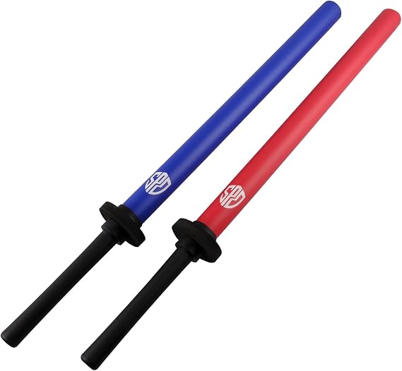 Foam Practice Swords Detachable Handle Training Stick (Double Pack)