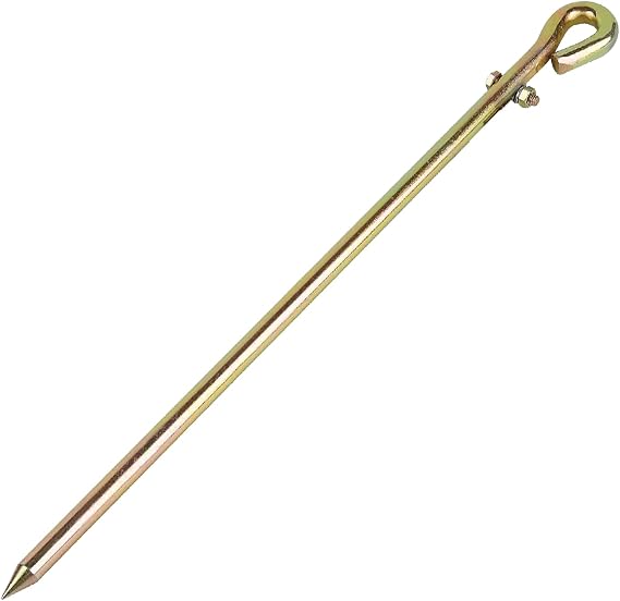 Ground Rod, Grounding Electrode Iron Made Galvanized Earthing Rod Ground Rod for Lightning Protection, Great for Electric Fences, Antennas, Satellite Dishes, Other Grounding and Bonding Needs