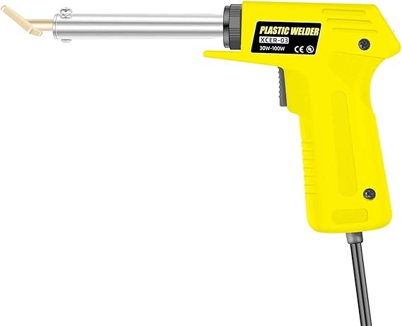 car Welding Machine 30-100W Plastic Welder Plastic Welding Kit with Soldering Iron Tips Soldering Iron Gun Surface Repair Tool(Yellow)