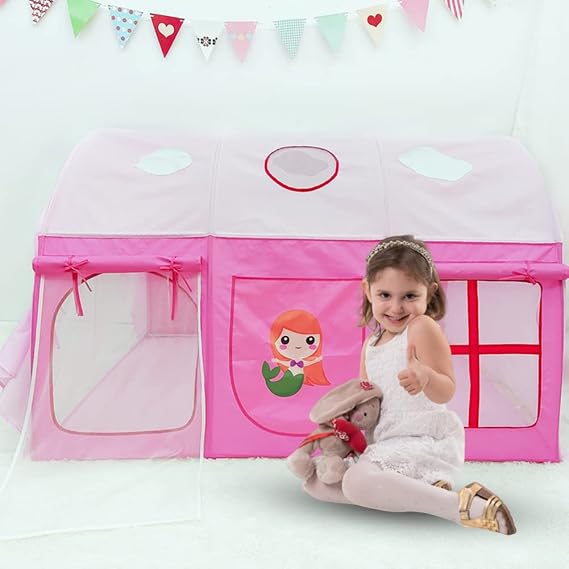 Sleeping Canopy Tent - Boys Play Bed,Upgraded Large Kids Indoor Tent and Playhouse Decoration for Boys and Girls Bami