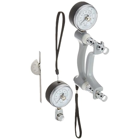 Jamar Hydraulic Hand Evaluation Kit, Includes Hydraulic Hand Dynamometer, Pinch Gauge, Finger Goniometer, Inexpensive Devices to Measure PSI, Max Force Indicator to Measure Hand & Grip Strength