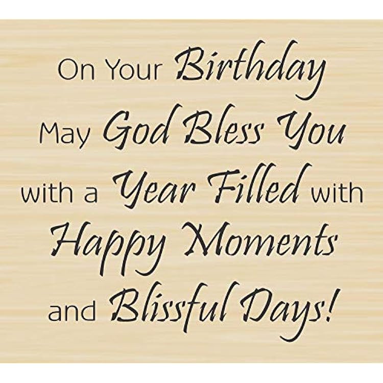 God Bless Birthday Greeting Rubber Stamp by DRS Designs Rubber Stamps