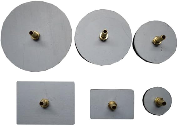 Vacuum Test Plates Kit for Robinair Vacuum Pumps 6 Pad Set with Brass Fittings and Valve Durable HVAC Service Leak Testing Plates for Automotive AC and Refrigeration Systems