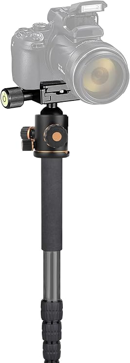 Professiona Heavy-Duty Carbon Fiber 70" Monopod/Unipod (Dual Optional Head) for Panasonic Lumix DMC-GX1