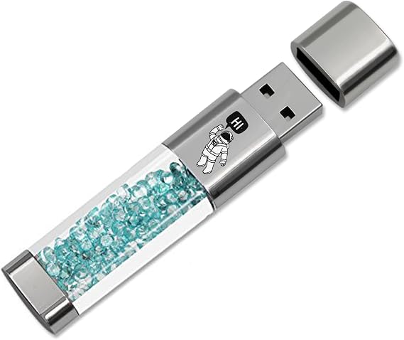 USB Flash Drive 64GB, Techkey External Memory Photo Keeper Storage Stick for Picture/Video/Data Saver/Backup V2.17 High Speed Thumb/Jump/Hard Drives-Stormy Seas Blue