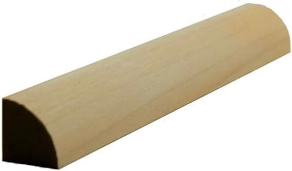 EWQR11 Quarter Round 1/2" x 1/2" Moulding Trim. Unfinished, Poplar, 94"