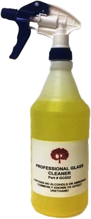 Clean + Professional Glass Cleaner, Quickly Dissolves Grease, Grime, and Dirt - 32oz Bottle with Sprayer