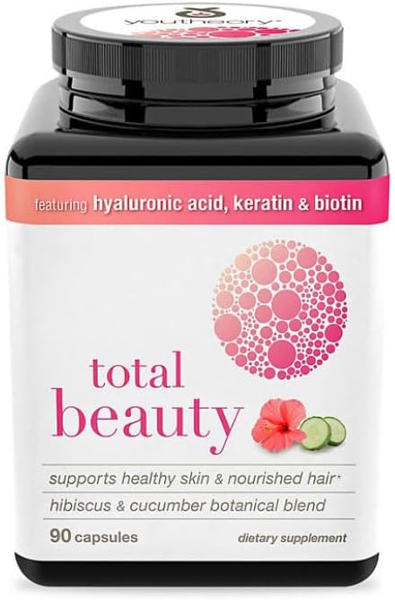 Total Beauty Hyaluronic Acid, Keratin & Biotin Capsules 90 ct.