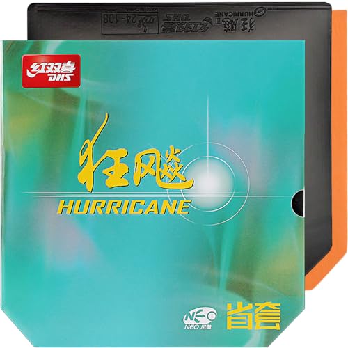 DHS NEO Hurricane 3 Provincial Table Tennis Rubber Sticky Pimples-in Ping Pong Rubber Sheet High-Dense Orange Sponge
