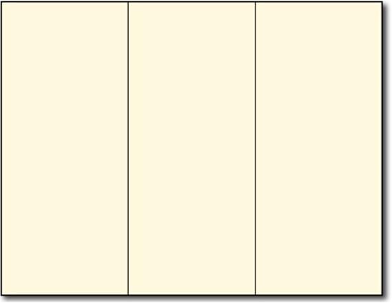 Cream Tri-Fold Brochure Paper 65lb Cover (176gsm) 8.5" x 11" 250 Sheets | Pre-scored Brochure Cardstock for Double-sided Printable Pamphlets, Menus, Church Bulletins, and Marketing Materials