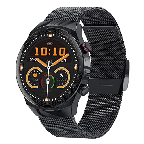 Smart Watch for Men, AK26 smartwatch for Android and iOS Phones DailReceive Calls, Music StoragePlayer, Fitness Tracker with SleepHR Monitor, IPS HD Full-View Screen, IP67 Waterproof
