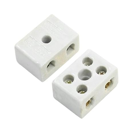 Ceramic Terminal Block 5 Pcs 2W5H High Temperature Porcelain Ceramic Terminal Block 30A 110-600V
