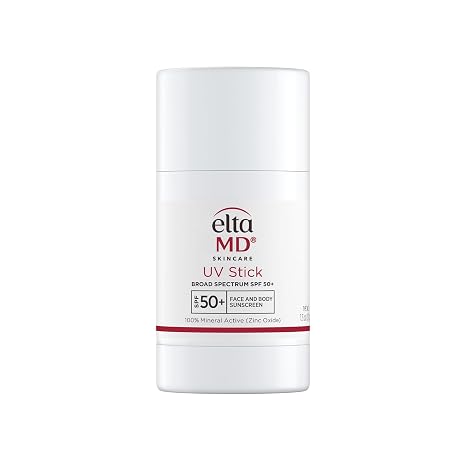 EltaMD UV Stick Sunscreen for Face and Body, Mineral SPF 50+ Face Stick Sunscreen with Zinc Oxide For Kids and Adults, Sensitive Skin