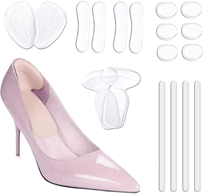 Non-Slip Insoles Foot Plaster Set Relief of Foot Pain Gel Insoles Antislip Silicone Insoles for Heels