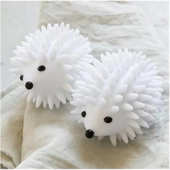 MT STORE 01 Hedgehog Design Laundry Feather Collector, Eva Foam, 8x3 cm, Standard Size, White