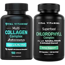 Vital Vitamins Multi Collagen Capsules + Chlorophyll Complex Capsules