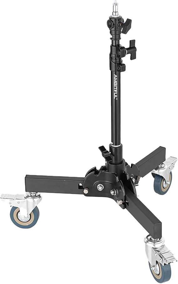 AMBITFUL Heavy Duty Light Stand with Casters, 21-31.9" Photography Tripod