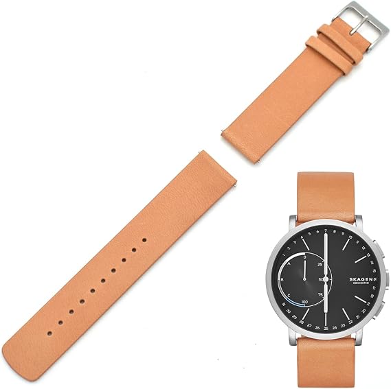 20mm Interchangeable Genuine Leather Watch Strap Replacement for Skagen