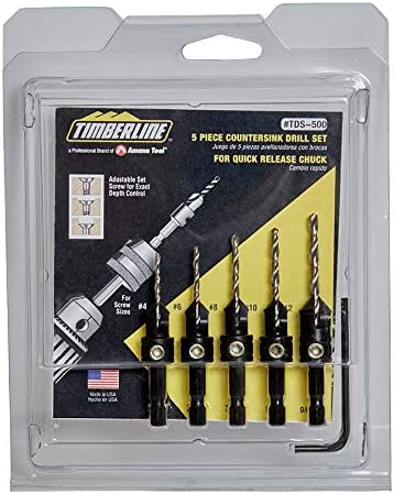 Timberline - 5Piece Countersink Drill Set (TDS-500)
