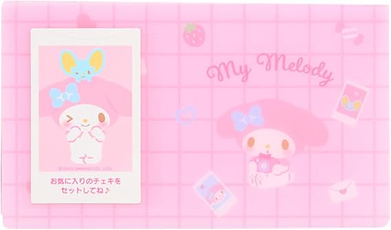 Sanrio 493597 My Melody Pocket Album for Chiki Enjoyment Idol, Polypropylene, Retractable Size: Approx. 3.4 x 2.1 inches 8.6 x 5.4 cm, 60 Pockets, Storage, Collection, Organized Storage