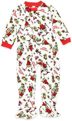 Dr. Seuss The Grinch Santa Baby Toddler Velour Holiday Sleeper