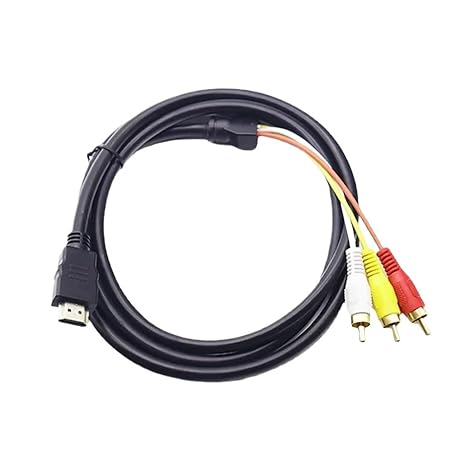 1.5M 5FT HDMI-Compatible Av Male to 3 R/CA Conversion TV Set-Box DV DVD Video Cable to 3rca Digital Wire Converter Adapter