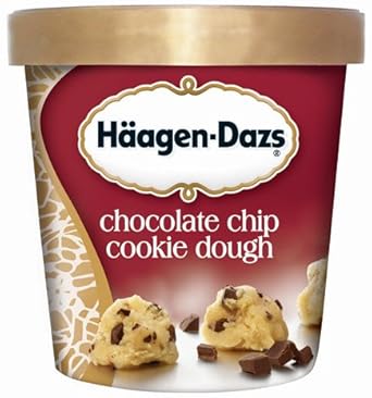 Haagen-Dazs, Chocolate Chip Cookie Dough Ice Cream, Pint 8 Count
