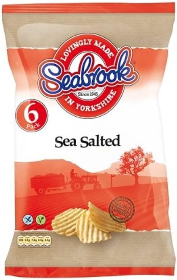 Seabrook Sea Salt Crisps, 6 x 25