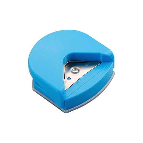 Tabanzhe R4 Corner Rounder Punch - Photo Business Card Rounded Corners Burr-Free Rounded Corner Trimmer Tool Suitable for Paper, Thin Card(Black/Blue)